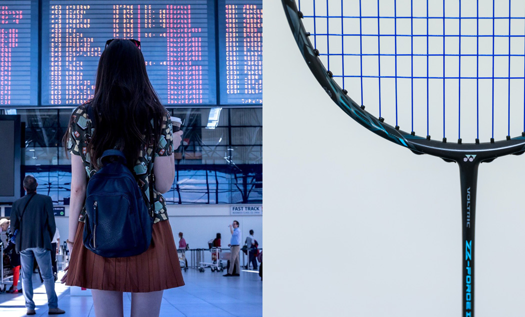 Is badminton racket allowed in flight